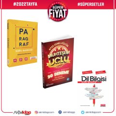 Kr Akademi 2022 KPSS Muhteşem Üçlü 30 Deneme ve AKM Paragraf ile Dil Bilgisi Seti 3 Kitap