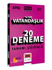 2023 KPSS Vatandaşlık Tamamı Çözümlü 20 Deneme Yargı Yayınları