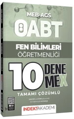 ÖABT MEB AGS Fen Bilimleri Öğretmenliği 10 DenemeX Çözümlü İndeks Akademi