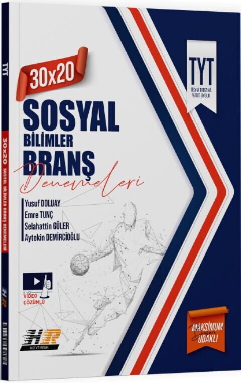 TYT Sosyal Bilimler 30 x 20 Denemeleri Hız ve Renk Yayınları