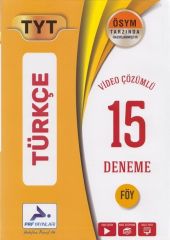 TYT Türkçe Video Çözümlü 15 Deneme Paraf Yayınları