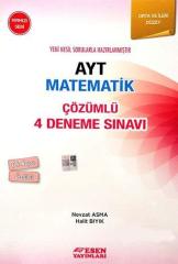 AYT Matematik Çözümlü 4 Deneme Sınavı Kırmızı Seri Esen Yayınları