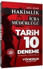 Adli İdari Hakimlik Tarih 10 Deneme Çözümlü Yönerge Yayınları