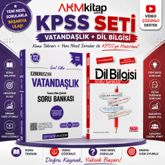 Pegem KPSS Vatandaşlık ve AKM Dil Bilgisi Soru Bankası Seti 2 Kitap