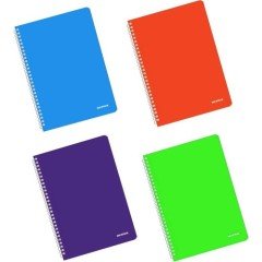 A4 96 Yaprak Kareli PP Kapak Spiralli Okul Defteri MOPAK