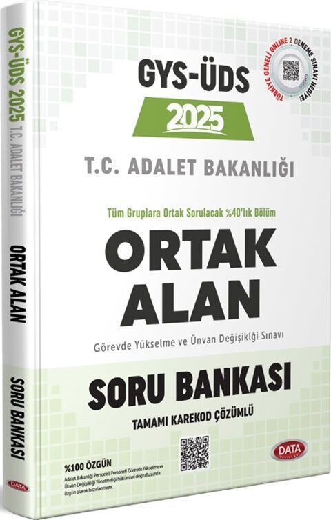 2025 Adalet Bakanlığı Ortak Alan Soru Bankası Data Yayınları