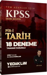 KPSS Genel Kültür Tüm Adaylar İçin Tamamı Çözümlü Piri Tarih 18 Deneme Yediiklim