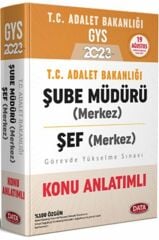 2023 Adalet Bakanlığı Şube Müdürü Merkez Şef Merkez GYS Konu Anlatımlı Data Yayınları