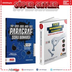 Aydın Yayınları TYT Matematik Geometri Beceri Temelli ve AKM Paragraf Soru Bankası Seti 2 Kitap
