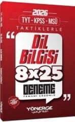 2026 TYT KPSS MSÜ Taktiklerle Dil Bilgisi 8 x 25 Deneme Yönerge Yayınları