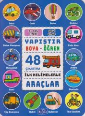 Yapıştır ve Boya Öğren Araçlar Mavi Kitap 3 Yaş Üzeri Parıltı Yayınları