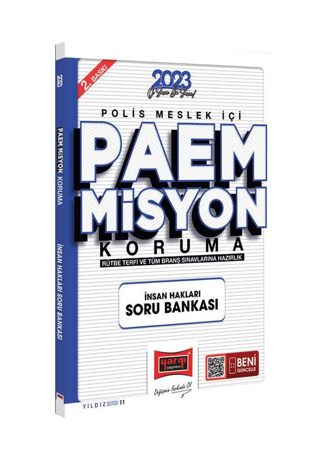 2023 Yıldız Serisi PAEM Misyon Koruma Rütbe ve Terfi Sınavlarına Hazırlık İnsan Hakları Soru Bankası Yargı Yayınları