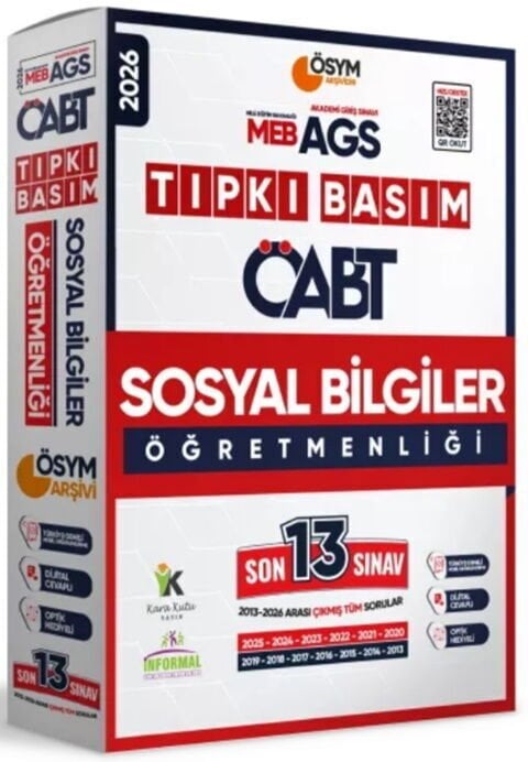 2026 MEB AGS ÖABT Sosyal Bilgiler Öğretmenliği ÖSYM Tıpkı Basım 13 lü Deneme İnformal Yayınları