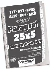 YKS TYT AYT KPSS ALES DGS MSÜ Muhtemel Paragraf 25 x 5 Deneme Yönerge Yayınları