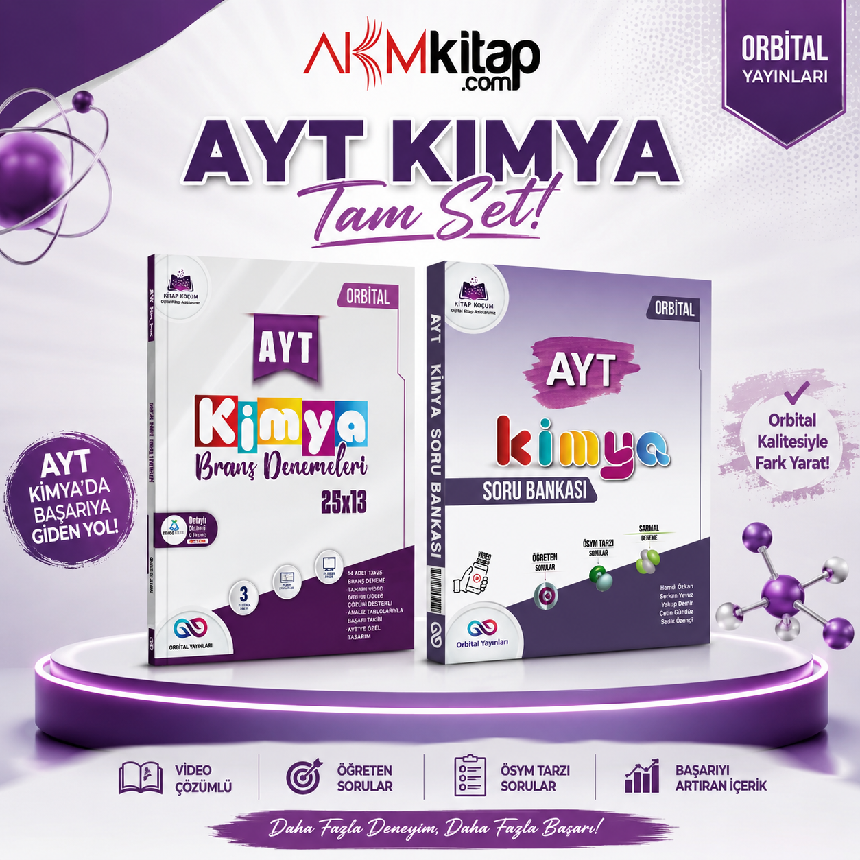 Orbital AYT Kimya Soru Bankası ve Deneme Seti 2 Kitap