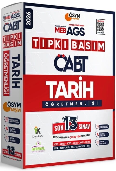2026 MEB AGS ÖABT Tarih Öğretmenliği ÖSYM Tıpkı Basım 13 lü Deneme Paketi İnformal Yayınları