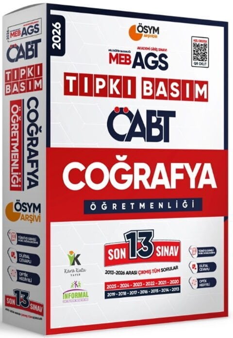 2026 MEB AGS ÖABT Coğrafya Öğretmenliği ÖSYM Tıpkı Basım 13 lü Deneme İnformal Yayınları