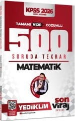 2026 KPSS Matematik Son Viraj Serisi Tamamı Video Çözümlü 500 Soruda Genel Tekrar Kampı Yediiklim