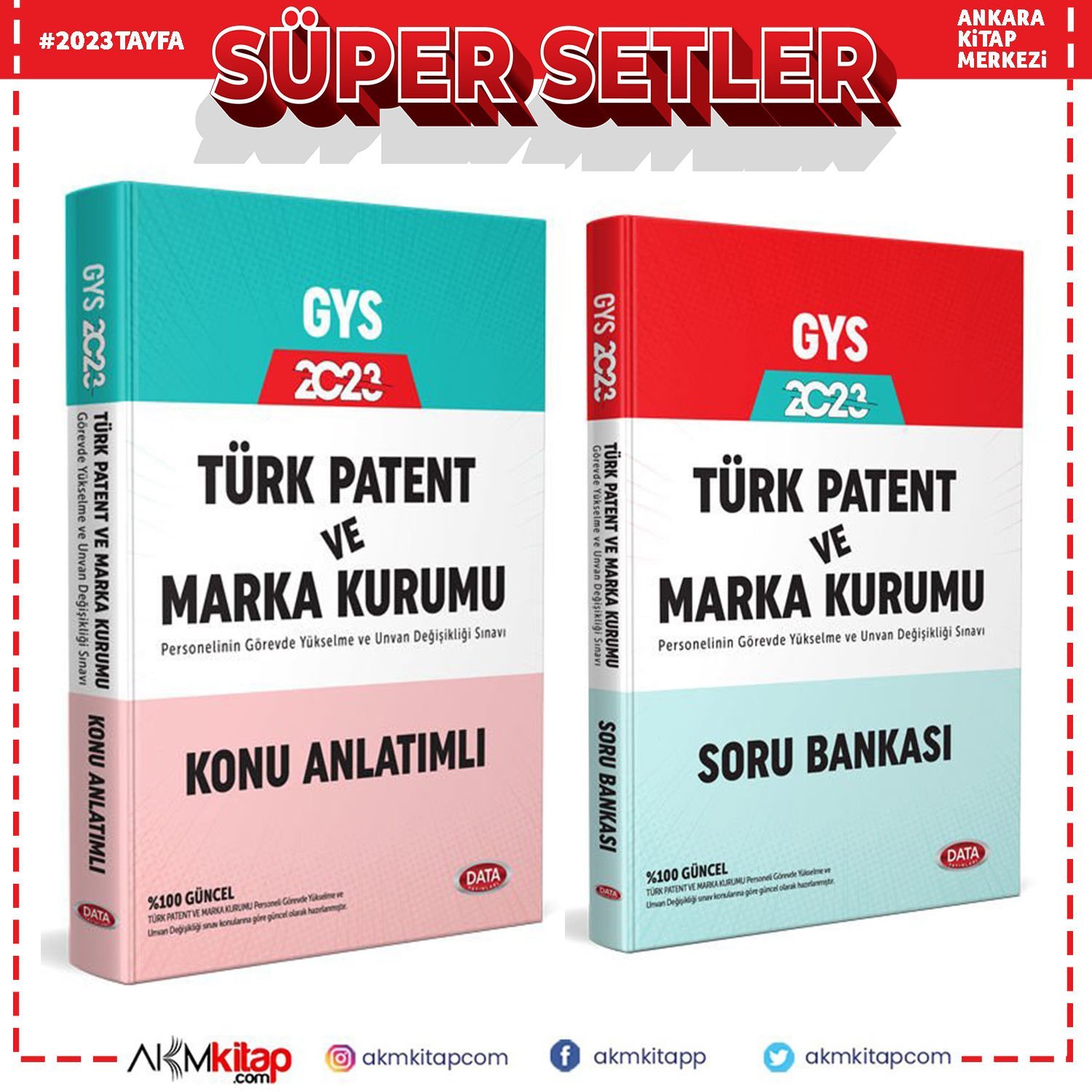 Data Yayınları 2023 Türk Patent ve Marka Kurumu GYS Konu ve Soru Seti 2 Kitap