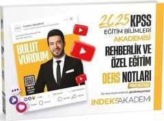 2025 KPSS Eğitim Bilimleri Rehberlik ve Özel Eğitim Video Ders Notları İndeks Akademi