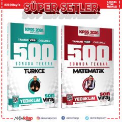 Yediiklim 2026 KPSS Türkçe ve Matematik Son Viraj Serisi Tamamı Video Çözümlü 500 Soruda Genel Tekrar Kamp Seti 2 Kitap