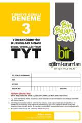 Bir Eğitim Kurumları TYT Türkiye Geneli Deneme Sınavı 3