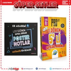 KR Akademi 2023 8.Sınıf 1.Dönem Sayısal Poster Notları ve Ünlüler Sayısal 5 li Deneme Seti 2 Kitap