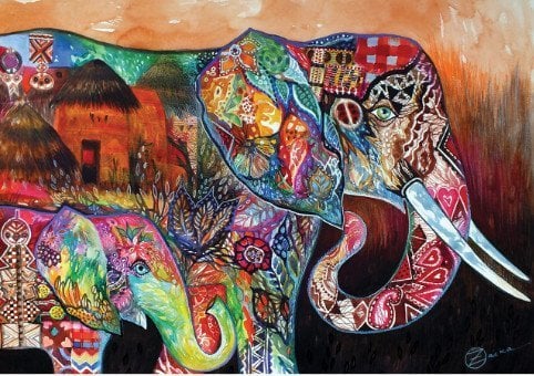 KS Games African Patchwork Afrika Renkleri 1000 Parça Puzzle