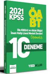 2021 ÖABT Din Kültürü ve Ahlak Bilgisi İmam Hatip Lisesi Meslek Dersleri Öğretmenliği Tamamı Çözümlü 10 Dene Yediiklim Yayınları