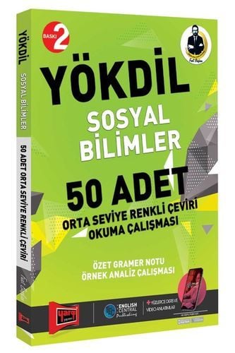 YÖKDİL Sosyal Bilimler 50 Adet Orta Seviye Renkli Çeviri Okuma Çalışması Yargı Yayınları