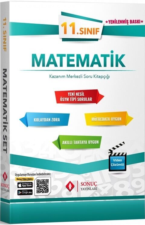 11. Sınıf Matematik Kazanım Merkezli Soru Bankası Seti Sonuç Yayınları