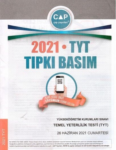 2021 TYT Tıpkı Basım Çap Yayınları