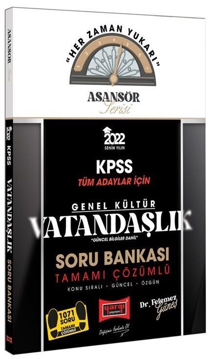 2022 KPSS Asansör Serisi Vatandaşlık Tamamı Çözümlü Soru Bankası Yargı Yayınları