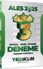 2025 ALES Sayısal Sözel Yetenek Tamamı Çözümlü 3 Yıldız Deneme Yediiklim Yayınları