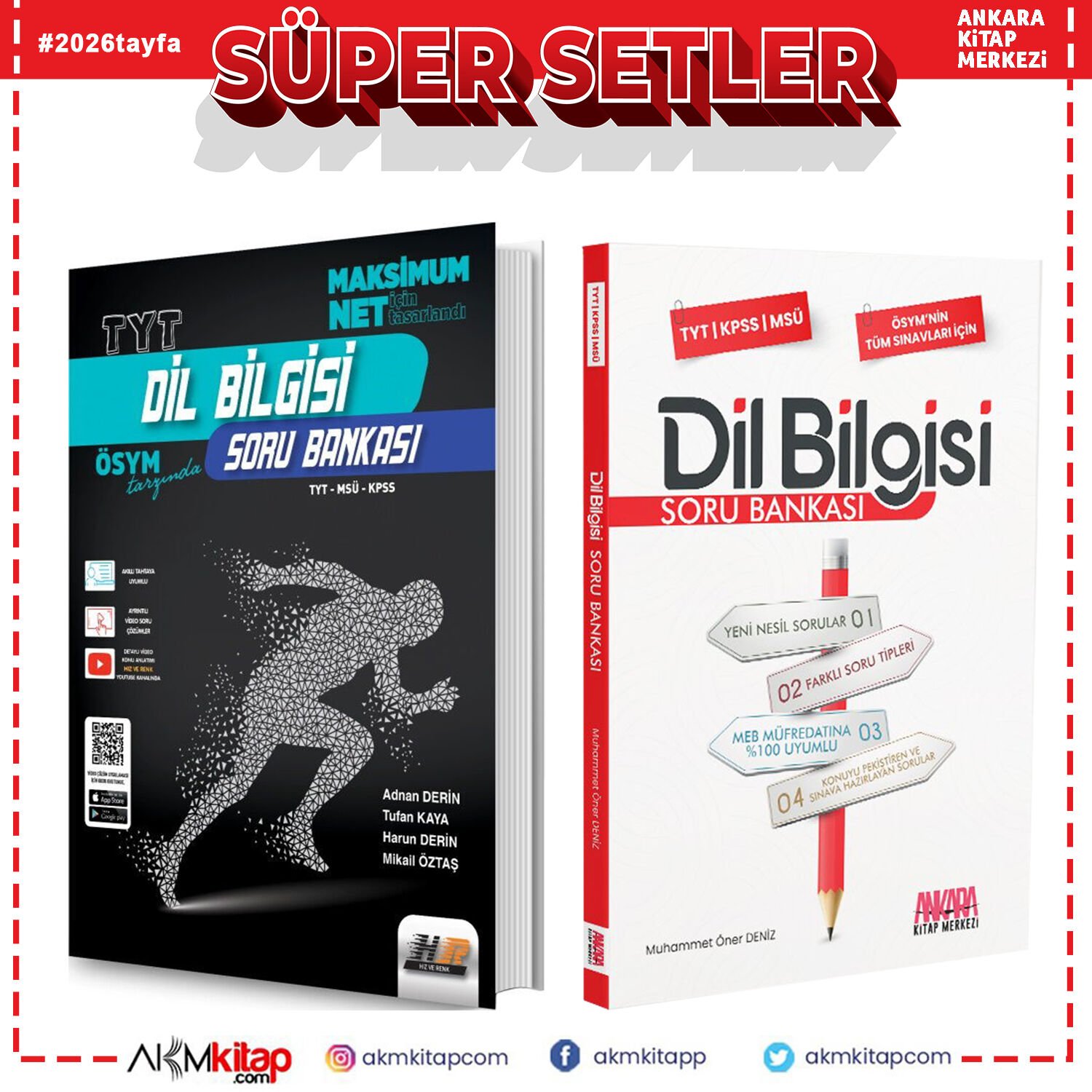 Hız ve Renk ile AKM Dil Bilgisi Soru Bankası Seti 2 Kitap