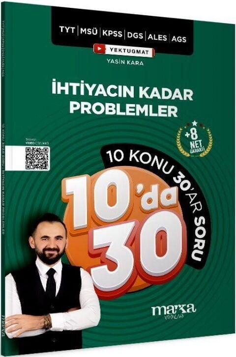 KPSS MEB AGS YKS TYT MSÜ DGS ALES İhtiyacın Kadar Problemler Kampı 10 da 30 Soru Bankası Marka Yayınları