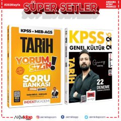 İndeks Akademi 2026 KPSS TYT AYT Tarih Yorum Sizin Soru Bankası ve Yargı Tarih 22 Deneme Seti 2 Kitap