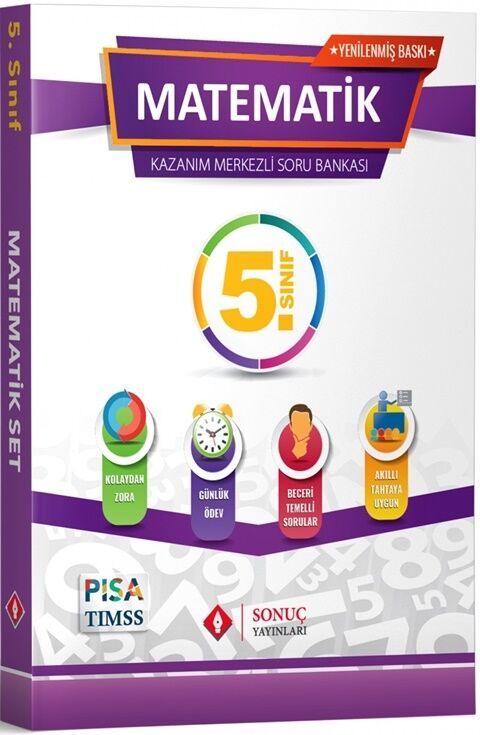 5. Sınıf Matematik Kazanım Merkezli Soru Bankası Yenilenmiş Baskı Sonuç Yayınları