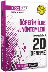 2022 KPSS Eğitim Bilimleri Öğretim İlke ve Yöntemleri 20 Deneme Çözümlü Pegem Yayınları
