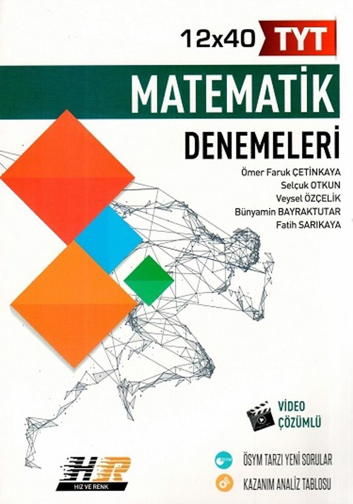 TYT Matematik 12x40 Denemeleri Hız ve Renk Yayınları