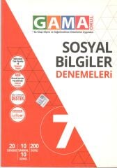 7. Sınıf Sosyal Bilgiler Denemeleri Gama Okul Yayınları