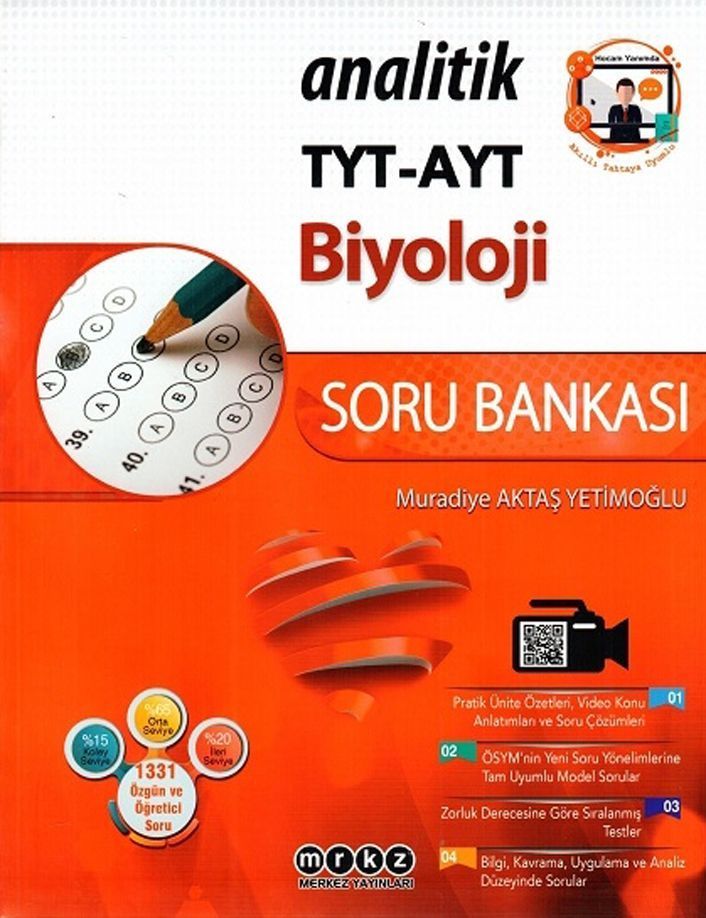 TYT AYT Biyoloji Analitik Soru Bankası Merkez Yayınları