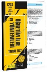2022 KPSS Eğitim Bilimleri Öğretim İlke ve Yöntemleri Yaprak Test Pegem Yayınları