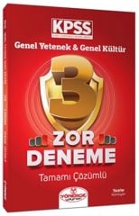KPSS Genel Yetenek Genel Kültür Zor 3 Deneme Çözümlü Yönerge Yayınları