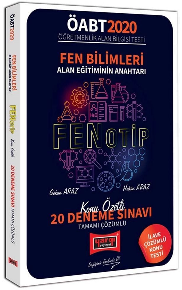 2020 ÖABT Fen Bilimleri FENOTİP Konu Özetli Tamamı Çözümlü 20 Deneme Sınavı Yargı Yayınları