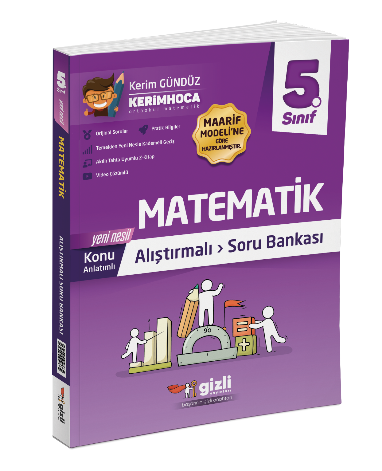 5. Sınıf Matematik Alıştırmalı Soru Bankası Gizli Yayınları