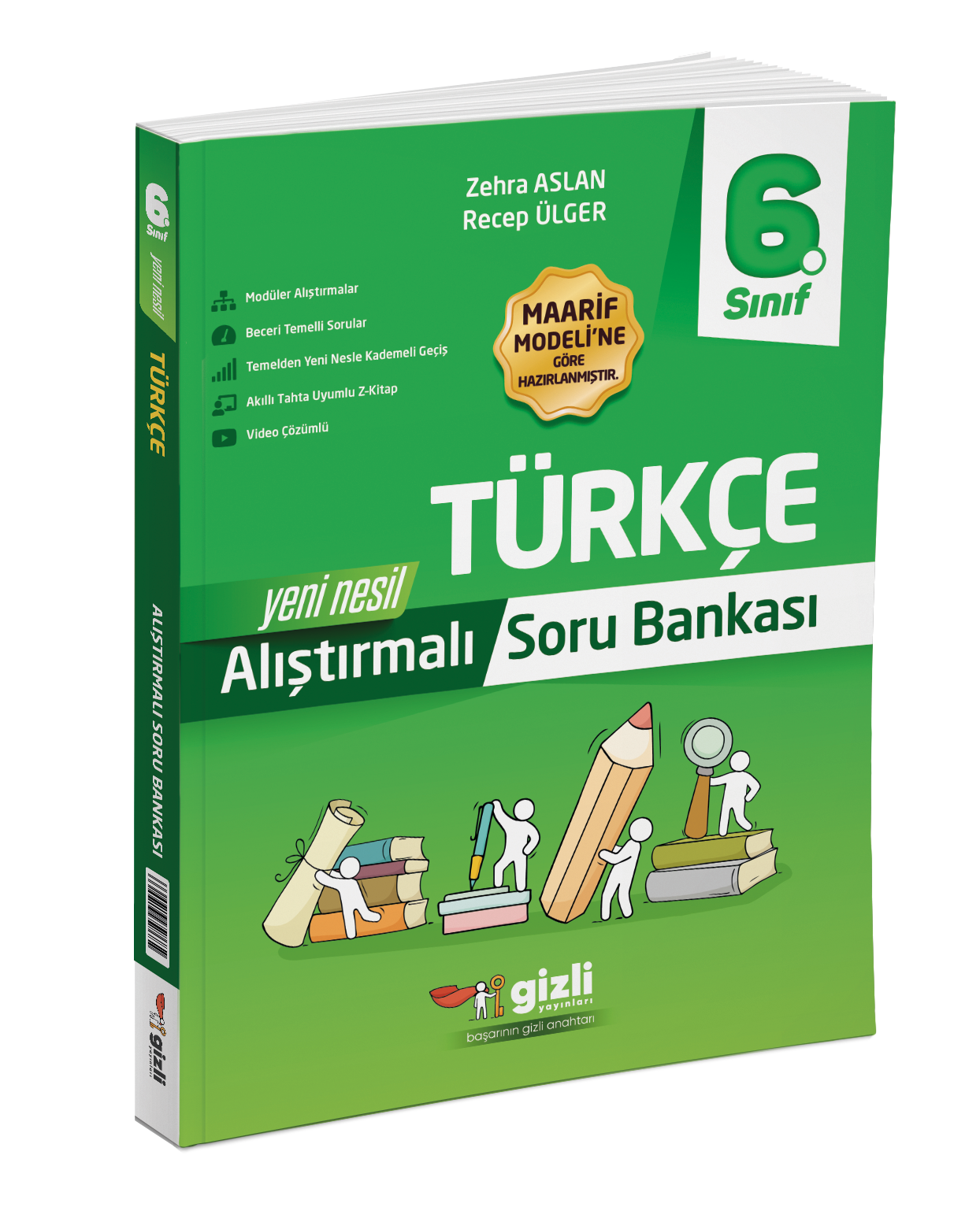 6. Sınıf Türkçe Alıştırmalı Soru Bankası Gizli Yayınları