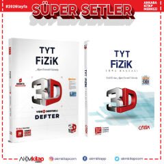 3D TYT Fizik Defter ve Soru Bankası Seti 2 Kitap