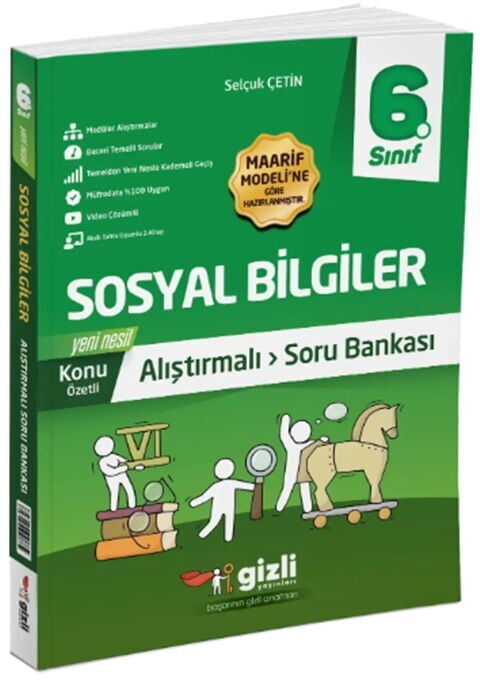 6. Sınıf Sosyal Bilgiler Alıştırmalı Soru Bankası Gizli Yayınları