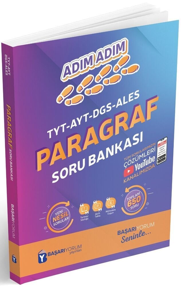 TYT AYT DGS ALES Adım Adım Paragraf Soru Bankası Başarıyorum Yayınları